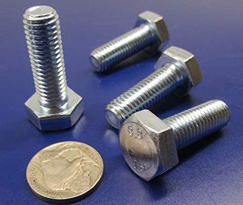 Class 8.8 Zinc Steel Bolts FT M10 x 1.5 mm x 30 mm Long 50 pcs