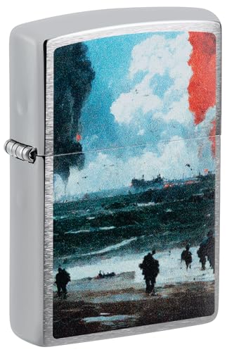 Encendedor Zippo Clásico D-Day Landing Plateado