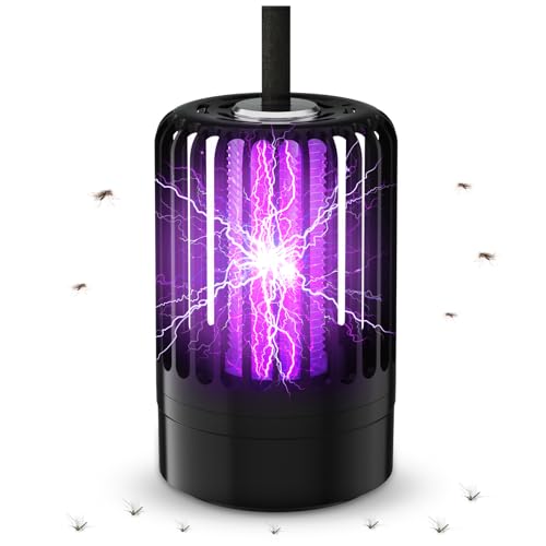 Insektenvernichter elektrisch,2 in 1mückenschutz elektrisch,4200 V,360°-Anziehungskraft für drinnen und draußen,geeignet für Familiencamping im Garten Mückenvernichterlampe