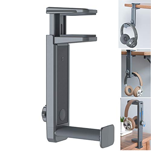 Gaming Headphone Hanger Stand, enGMOLPHY Versatile Headset Stand and Hanger 2 in 1,Tools-Free