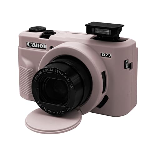 Case with Removable Lens Cover for Canon G7X Mark II/G7XII Camera(Gray)
