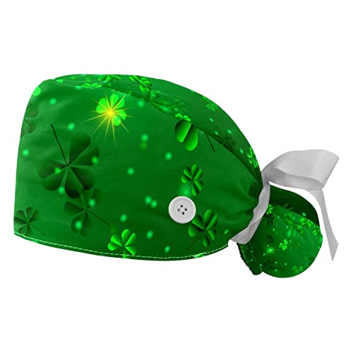 Chapeaux de travail trèfle vert pour la Saint-Patrick : lot de 2 casquettes respirantes
