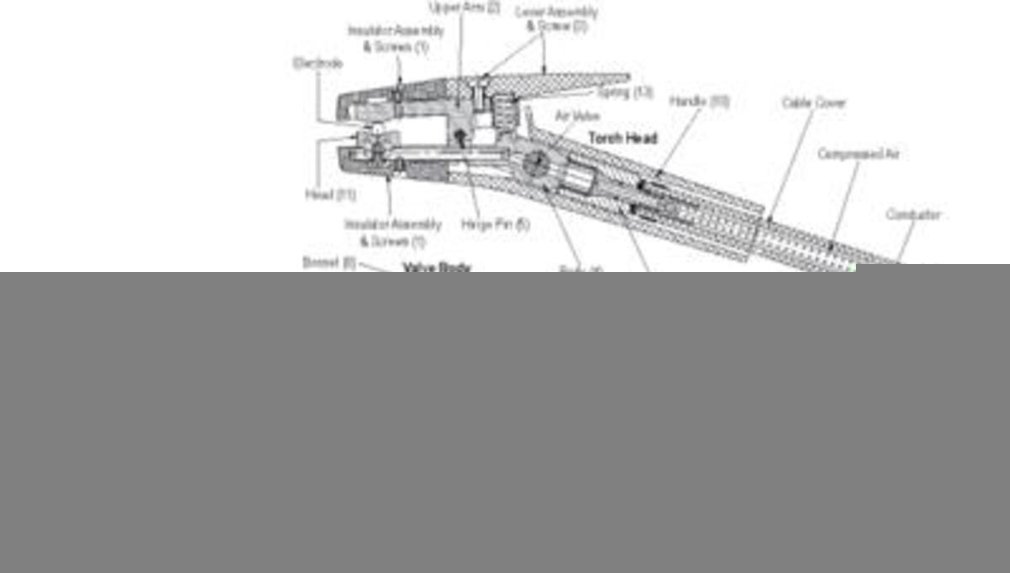 Radnor Model 70-084-207 7' Cable Assembly For Pro4000 Gouging Torch
