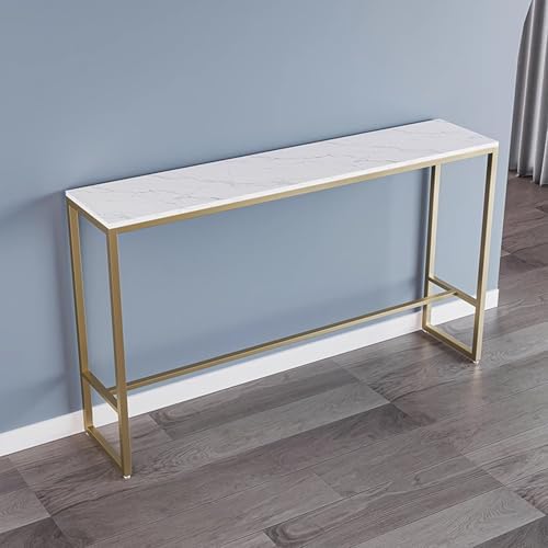 Stylish Gold Outdoor Bar Table - Multi-Layer Kitchen & Living Room Counter Height Table for Coffee Shops & Patios - Entryway Accent, 100x40x105cm