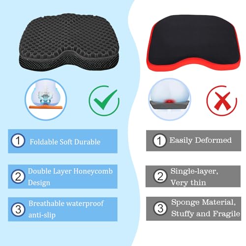 image for NEW-Vi Anti-Slip Kayak Seat Cushion - Waterproof Thicken Gel Boat Kaya