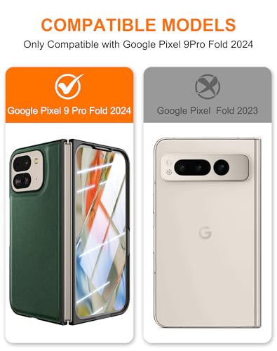 Coque Pixel 9 Pro Fold étui vert pour charge sans fil nomade - 2