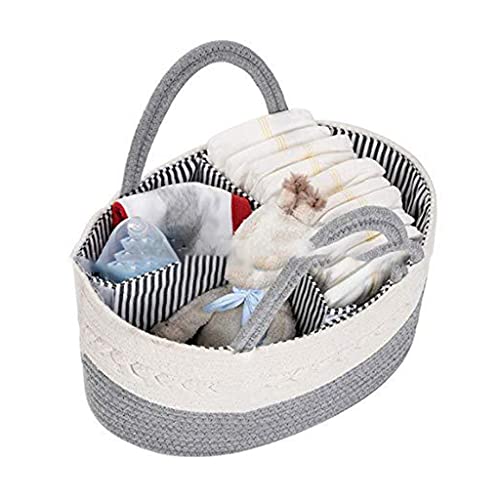 KerDejar Organizador portátil de fraldas para bebês, cesta de armazenamento de berçário, bolsa de tr
