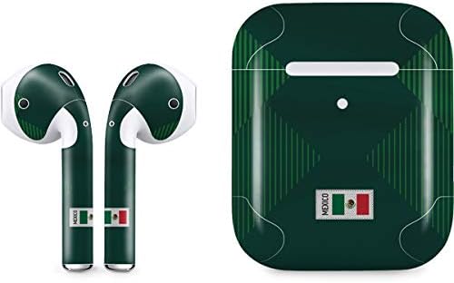Skinit Decal Audio Skin Compatible with Apple AirPods 2 - Mexico Soccer Flag Design