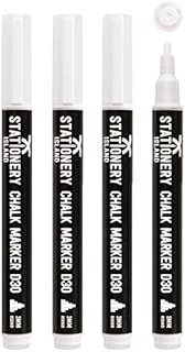 Stationery Island Długopis kredowy - 3 mm - opakowanie 4 sztuk markery kredowe, sucho wycieranie pisaki kredowe, długopisów kredowych, Wysokiej jakości Długopisy kredowe