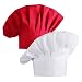 Landisun Chef Hat Cap Cooking Kitchen Elastic Hat Cosplay White and Red