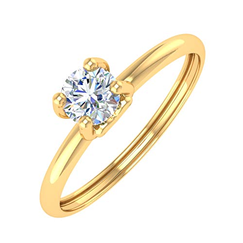 1/4 Carat Prong Set Diamond Engagement Ring Band in 10K Gold