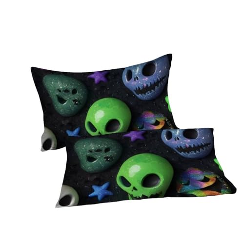 Housse de couette crâne coloré mignon, le cadeau de lit idéal - 7
