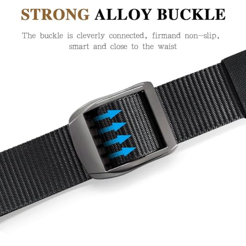 Ceinture tactique nylon et cuir armée avec boucle automatique métal pour homme et femme.