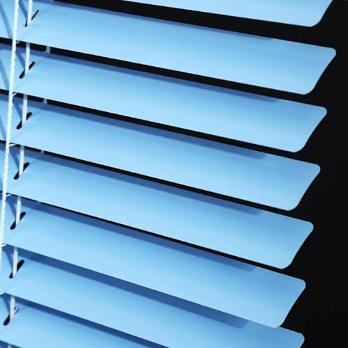 Aluminium Jalousien,Blau,Horizontal Jalousie Für Fenster,25mm Lamellen Jalousette,Verdunkelungs Jalousetten Für Innen Und Außen,Sichtschutzvorhänge,Licht- Und Blendschutz,W×H-120×150cm(47*59in)