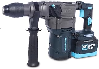 TOMAHAWK® DHM-6600 Cordless Demoliation Hammer Heavy-Duty Jack Hammer With 3800R/Min Impact Frequency Premium 1200W-Dual Handle,Double Chisel Set-Ideal For Demolition,Trenching (Demolition-Hammer)