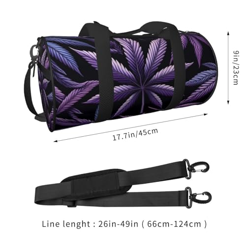 Sports Duffel Bag Cannabis-Leaf-Marijuana Foldable Travel Tote Bag Weekender Sleepover Carry On Bag2