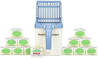 Neater Pet Brands - Neater Scooper Cat Litter Scoop and 60 Count Refill Bag Bundle - Cat Litter Sifter Poop Scoop System with Extra Waste Bags, Blue