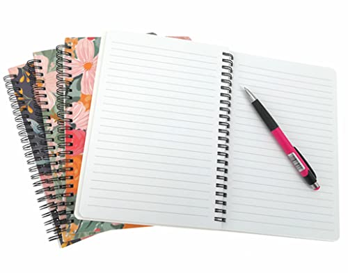 Spiral Notebook Journal,Wirebound Ruled Sketch Book Notepad Diary Memo Planner,A5 Size(8.3X5.7") & 80 Sheets (Floral-D) #TOP6