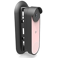 Anti-theft Google Nest Doorbell Silicone Protective Case and Dust Boots, No-Drill Mounting Bracket for Google Nest Protective Case Holder Non Block Doorbell ( Black) A371