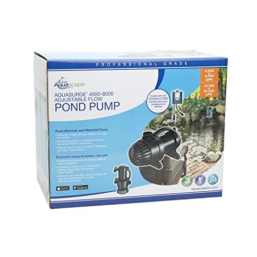 Aquascape 45010 Aquasurge Pro 4000-8000 Gph Water Pump Asynchronous, Smart Control App Ready, Black #TOP3