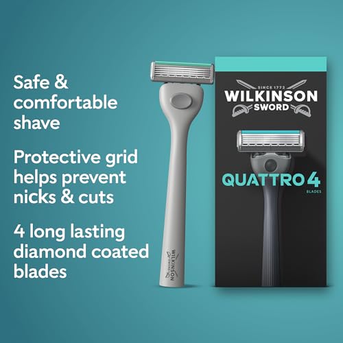 Wilkinson Sword Quattro Titanium Sensitive ostrza Titanium Sensitive, 4 sztuki, 4 sztuki
