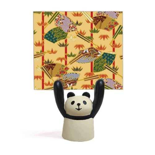 Support pour mémo japonais Ukiyo-e avec motif panda mignon en bois