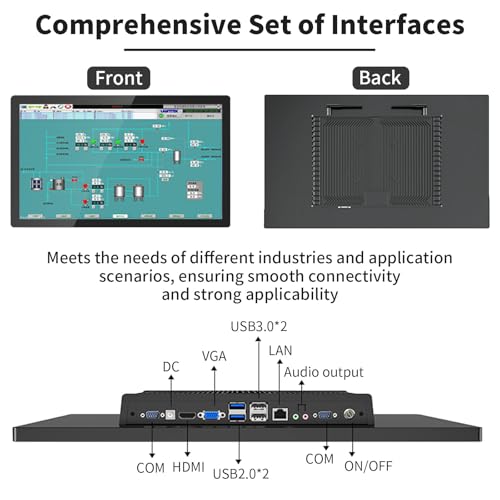 Image of Capacitive Multi-Touchscreen Industrial Embedded Win-10 PC Monitor, IP65 Screen with 10 Points Touch Display, Windows 10 23.6inch-i3-3217U(4GRAM+128GSSD)