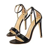  Moquite Damen Pumps Sandaletten High Heels mit Pfennigabsatz