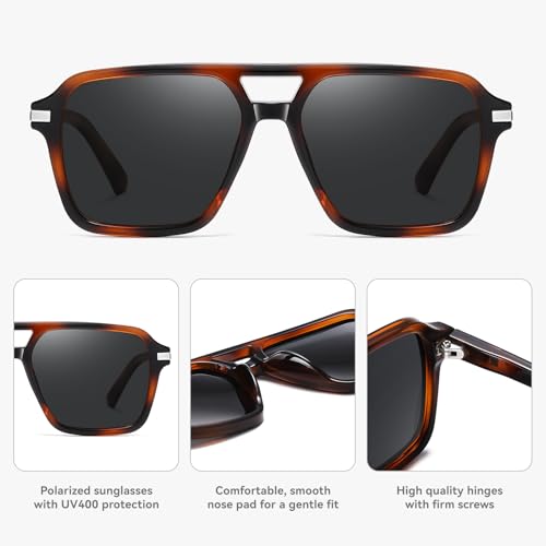 Image of HAOLOTA Polarized Sunglasses Men Women Designer Driving glasses Lightweight UV400 Protection