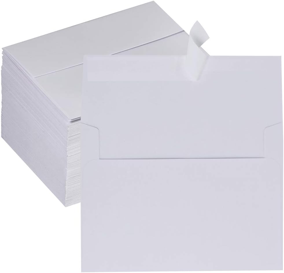 150 Pcs A2 Invitation Envelopes Self Seal White Envelopes A2 Greeting Cards Envelopes RSVP