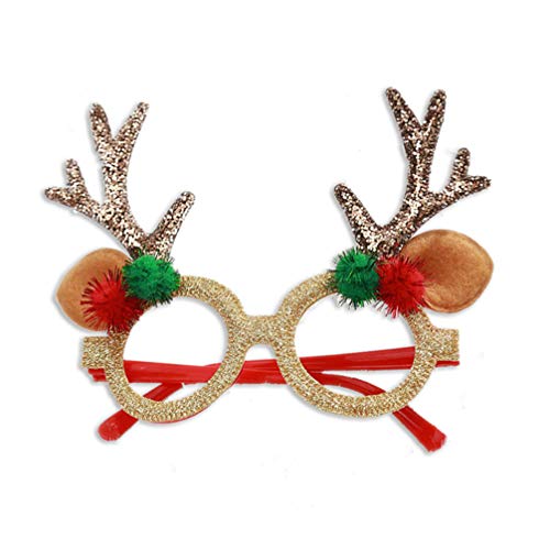 KESYOO 4 Pcs Ã“culos de Festa de Natal Chifres de Rena Ã“culos EngraÃ§ados Ã“culos de Alce para O Na