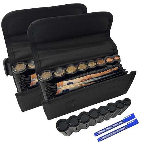 Portamonedas Taxi con Cierre Magnetico   Monedero taxistas, Porta Monedas, comandero hosteleria, Riñonera Camarero con rotulador Billetes Falsos, Clasificador de Monedas, Organizador de Dinero (2)