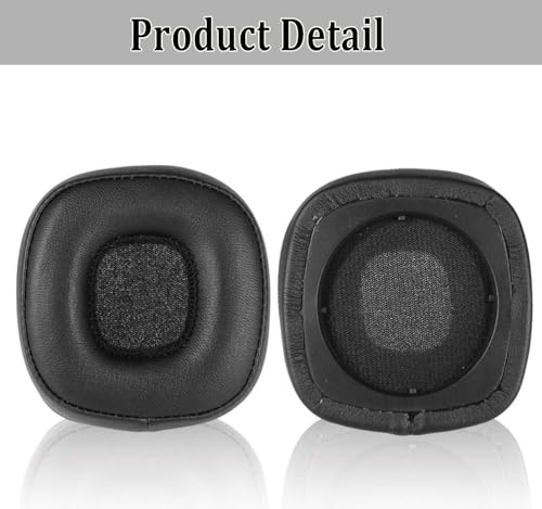 Repuesto Almohadillas Auriculares Cushions Muffs para Marshall Major 4, Cuero Proteico y Espuma de Memoria Suave (Negro) miniatura 5