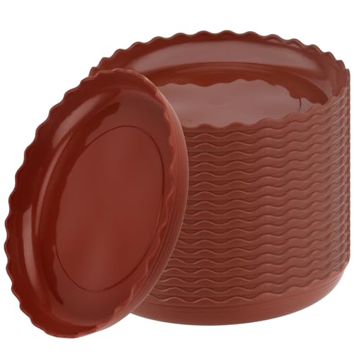 YUENPUN Lot de 20 soucoupes rondes en plastique de 20 cm pour pots de fleurs d'intérieur et d'extérieur