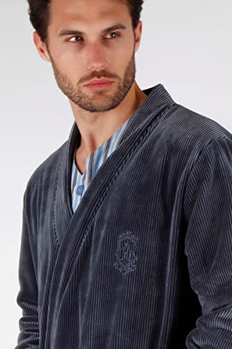 Bata manga larga every stripe para hombre que busca abrigo en casa 4
