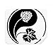 Culture Yin-yang Flower Pattern Cleaning Cloth Screen Cleaner 2pcs Suede Fabric