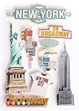 Paper House Productions STDM-0011E 3D Cardstock Stickers, New York City (3-Pack)