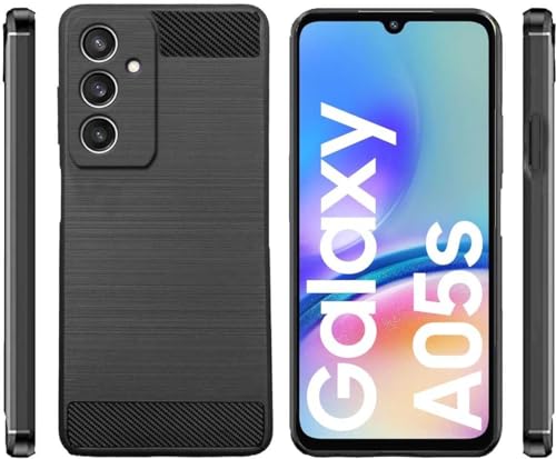 Image of BINTAGE Shock Proof Silicon Back Cover for Samsung A05s - SM-A057F - Black