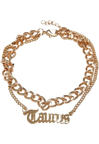 Urban Classics Unisex Fußkettchen Zodiac Golden Anklet, Farbe taurus, Größe S/M