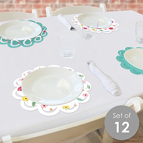 Platos desechables redondos papel multicolor x12 miniatura 2