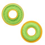 HONGEZEY Indestructible Dog Flying Discs, Interactive Dog Flyer Toys, Feedable Lightweight Dog Catch
