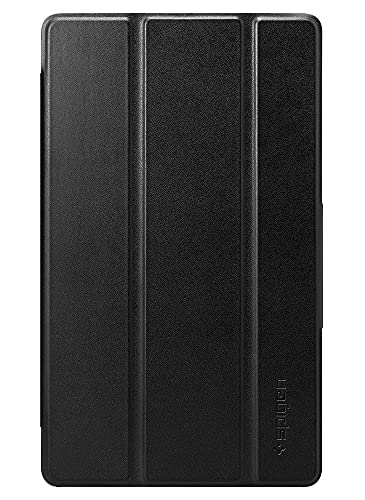 Image of Spigen Smart Fold | Samsung Galaxy Tab A7 Lite Case [Auto Sleep /Wake] [Trifold Stand] 8.7 inch Folio Full Cover | TPU+PU Leather - Black