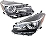 Evan-Fischer Headlight Set Compatible with Toyota Yaris 2015-2017 Left Driver and Right Passenger Side Lens and Housing Projector Type with LED Drl SE Model