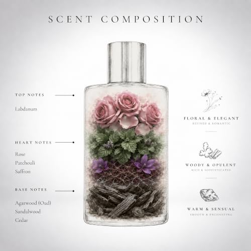 Image of Paradyse Perfume Ashwathama, The Immortal Wrath Unisex Eau de Parfum | Oud, Patchouli & Spicy Rose | Long-Lasting Woody Oriental Scent for Work & Power Dressing | 50 ML