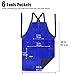 QeeLink Leather Work Shop Apron with 6 Tool Pockets Heat & Flame Resistant Welding Apron, 24