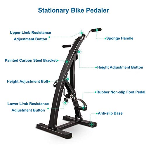 Vélo d'exercice stationnaire avec moniteur LCD et pédalier réglable - 2