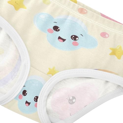 Cotton Girls Underwear Toddlers Cute Pastel Clouds Cute Panties Girl Cartoon Briefs Girls Undies 2t4