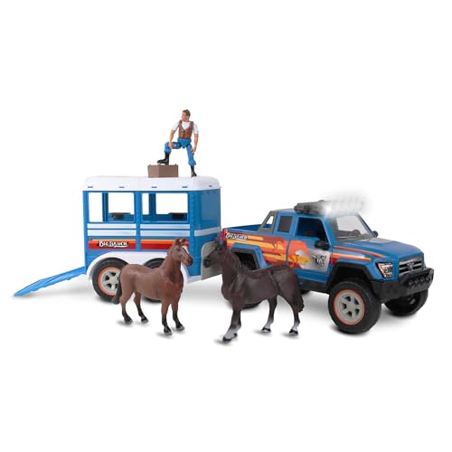 BigRanch 8pc Truck with Horse Trailer
