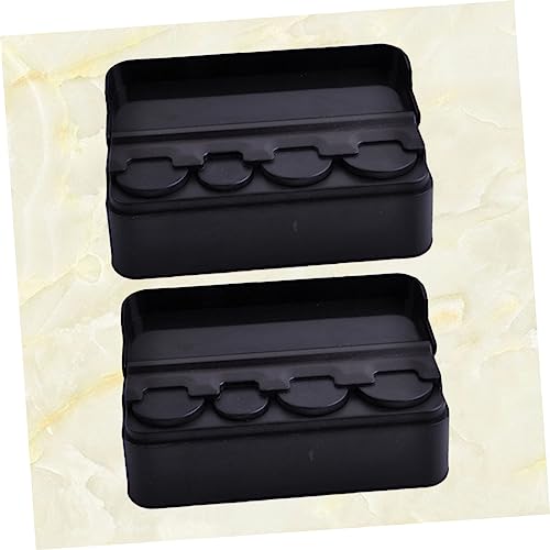 Contenedor para monedas para auto 2pcs negro plástico miniatura 7