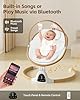 Baby Swings for Infants, Electric Infant Swing with 5 Speed Modes, 5-Point Harness, 3 Timer Settings, Built-in Lullabies & Bluetooth, Portable Modern Swing for Indoor & Outdoor (White) #4